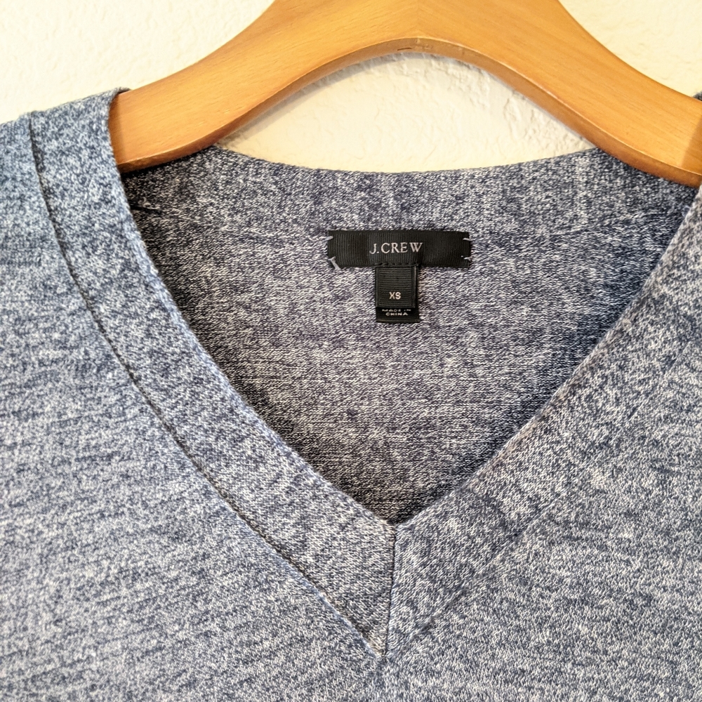 J.crew xs marled blue soft stretchy sweater J. crew - Picture 2 of 3